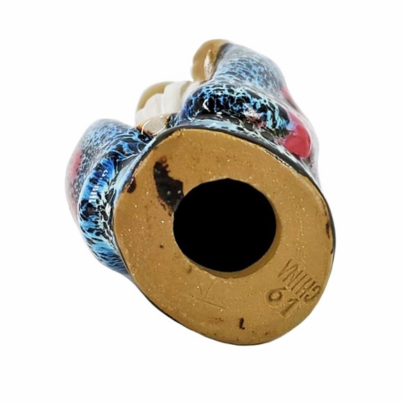 VTG Shiwan Mudman w/Staff Peach Shou Lao Longevity God Glazed Porcelain Figurine - Picture 5 of 6